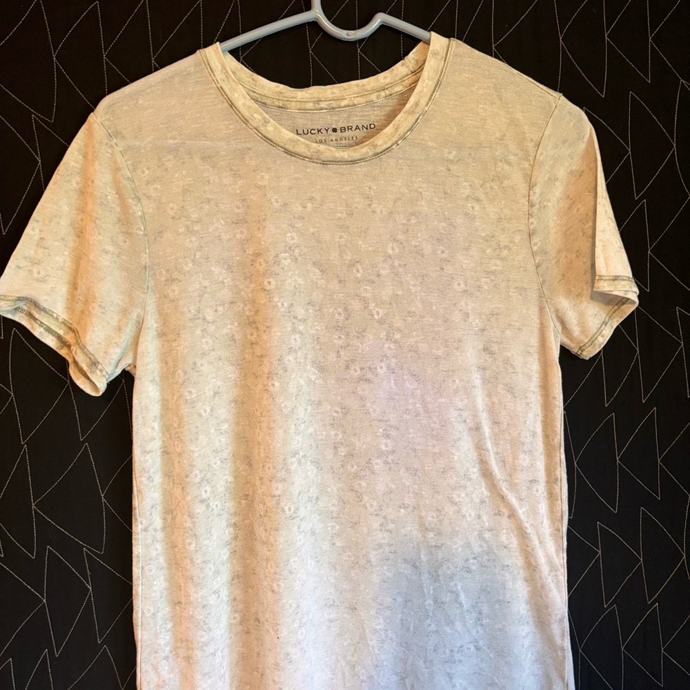 Green flowered Lucky brand shirt